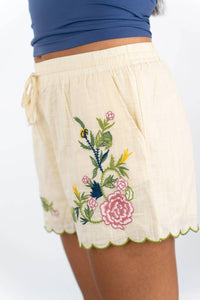 By Together - Monique Embroidered High Waist Short