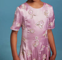 Sasha+Z - Floral Embroidered Satin Dress