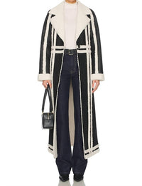 Show Me Your Mumu Swiss Alps Coat in black faux leather with sherpa - women's jacket