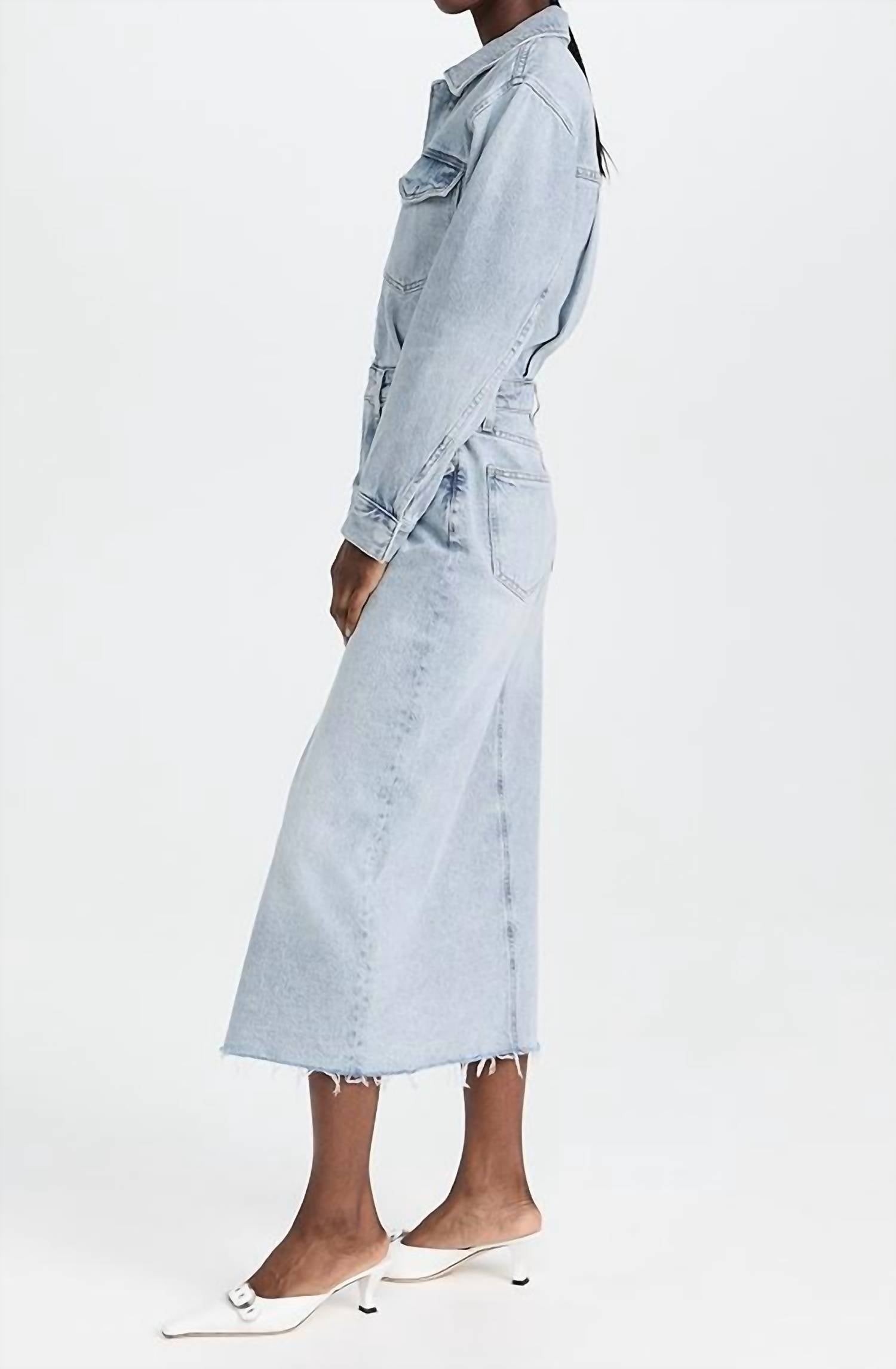 PISTOLA Amira Midi Dress in riviera - women's dress - detail view