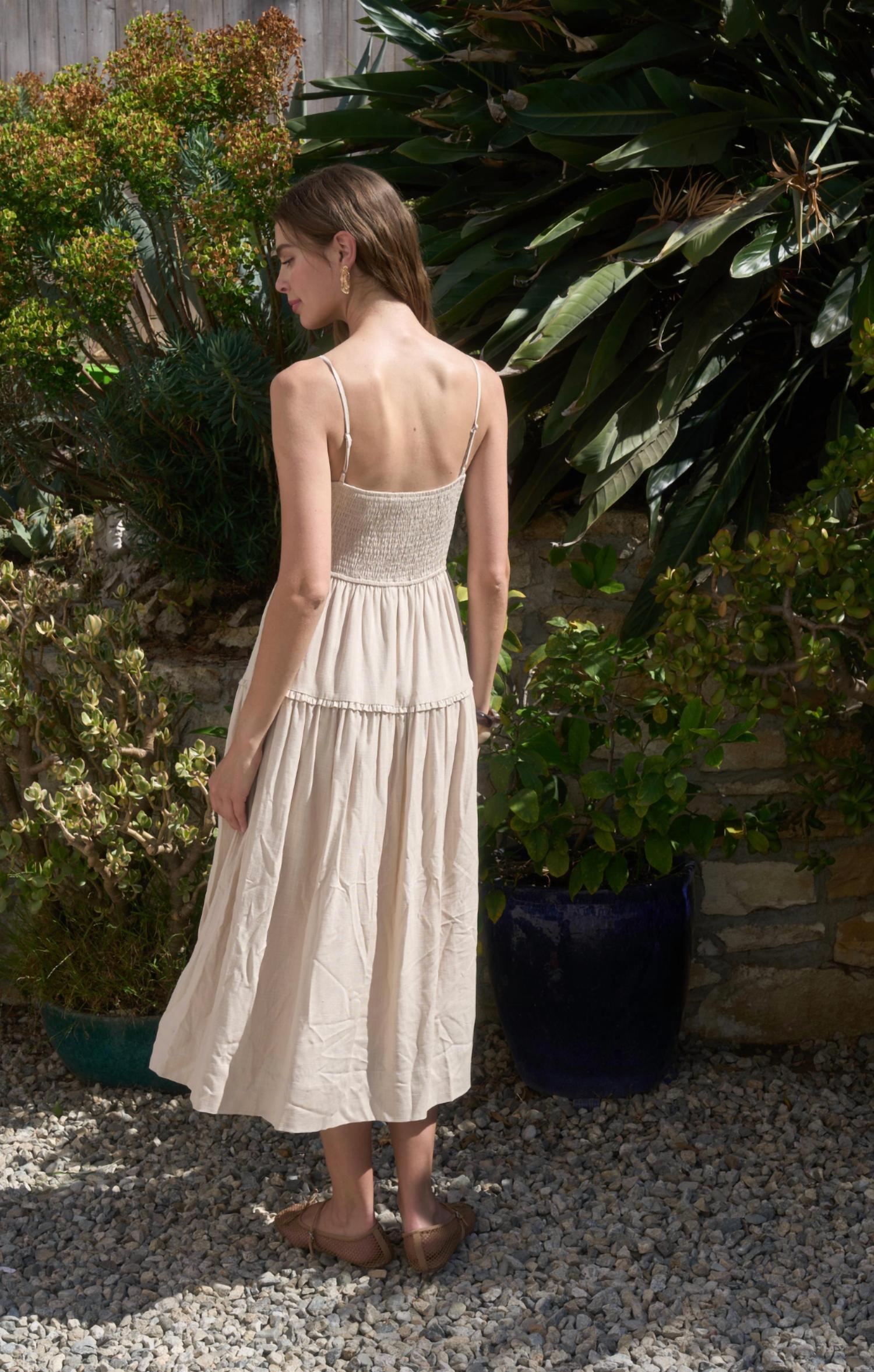 Moon River - Ashley Scallop Midi Dress