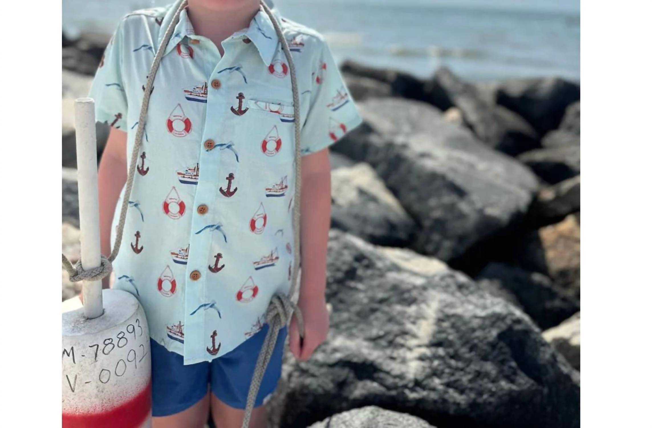 Me & Henry - Boys' Maui Button Down Shirt