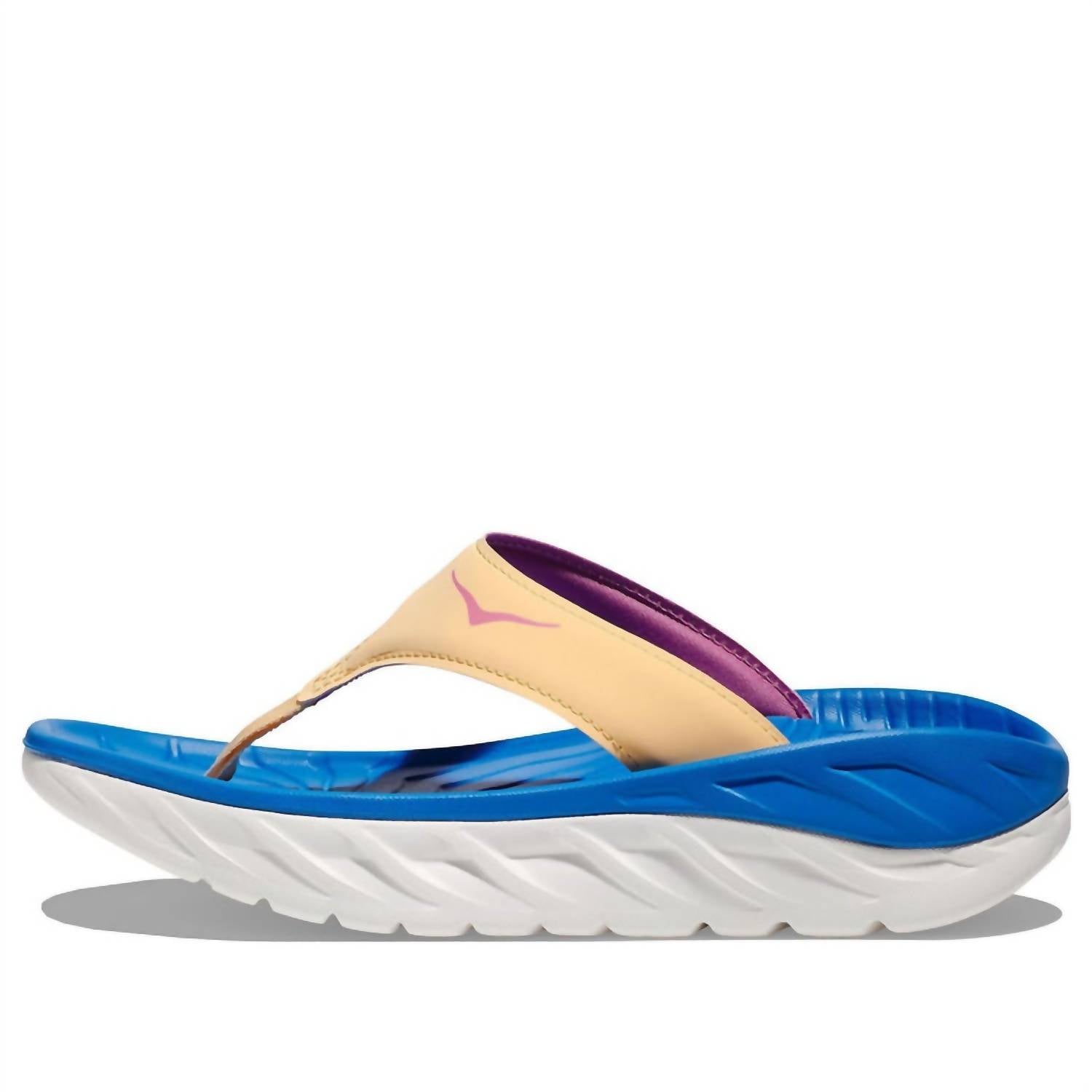 Hoka Women's Ora Recovery Flip Slide in impala coastal sky 1 - women's shoe
