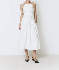 Rue Sophie - Isabella Ruched Drop Waist Dress