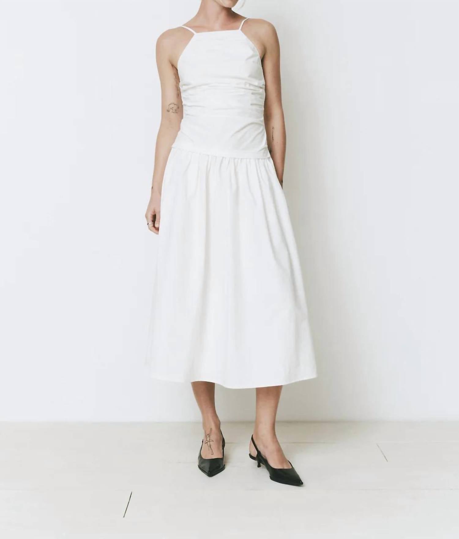 Rue Sophie - Isabella Ruched Drop Waist Dress
