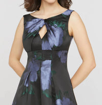 Kay Unger Mia Tea Length Dress in black - women's dress - alternate view