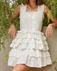 Self Contrast - Leona Tiered Mini Dress