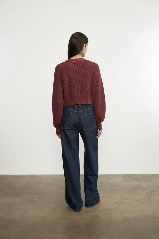 Enza Costa - CHUNKY COTTON CASHMERE CARDIGAN