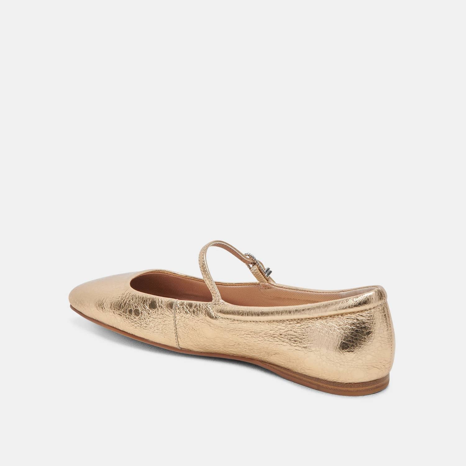 Dolce Vita Women's Reyes Mary Jane Ballet Flats in gold distressed leather - women's flats - view 5