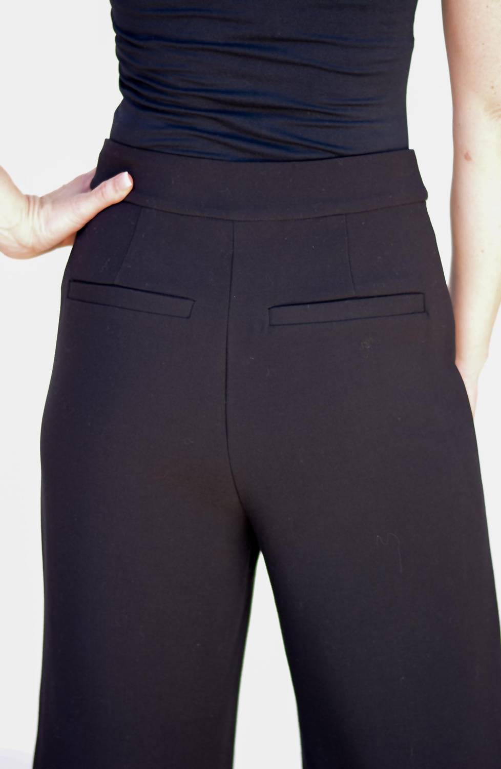 Riga Button Front Wide Leg Trouser