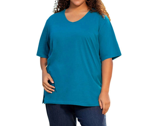 On The Plus Side - Cotton Short Sleeve Tee - Plus