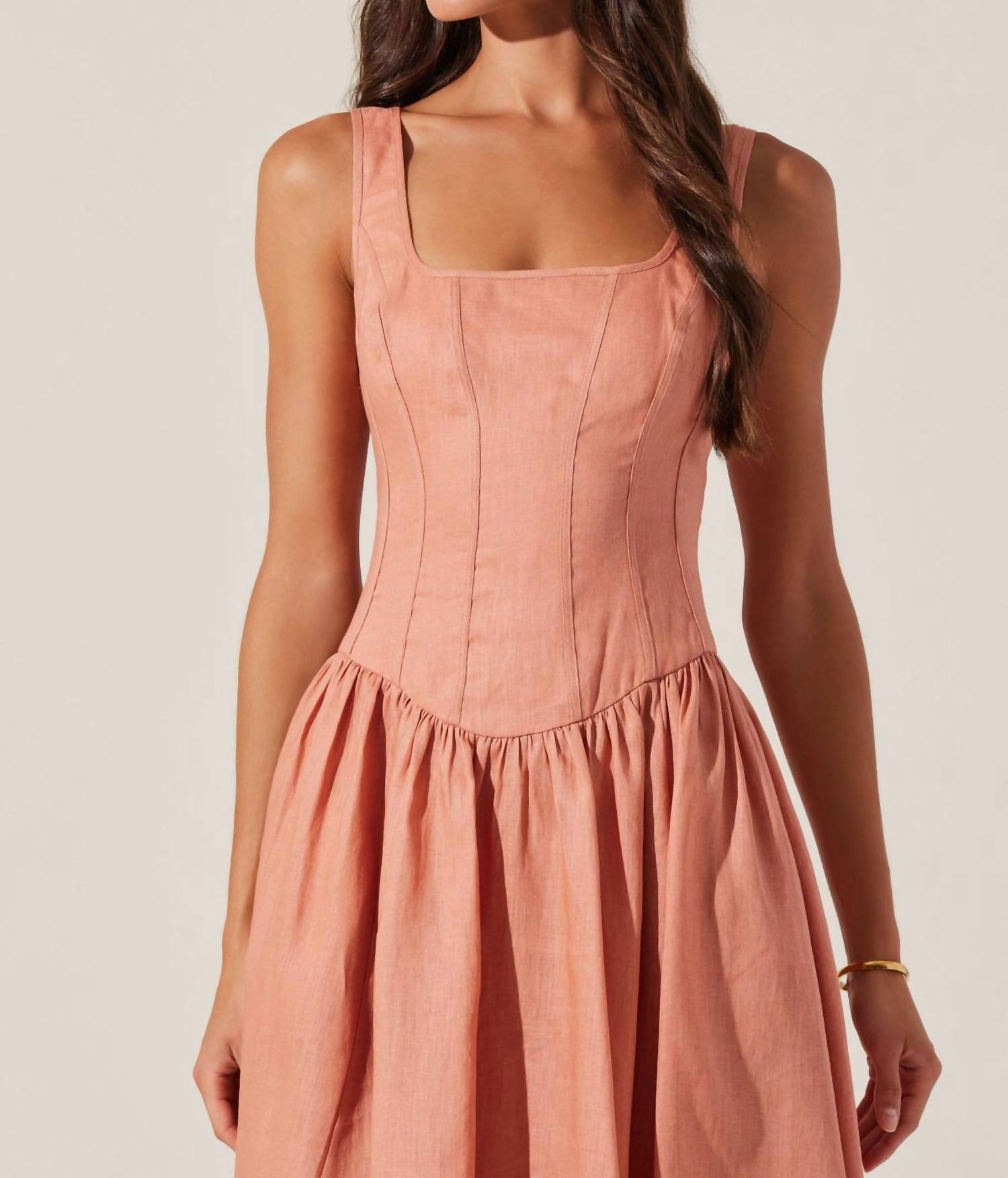 Astr - Thierry Linen Midi Dress