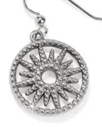 Brighton Women's Illumina Sun French Wire Earrings in silver - women's jewelry - detail view