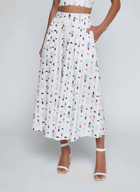 L'Agence - Seina Poplin Midi Skirt