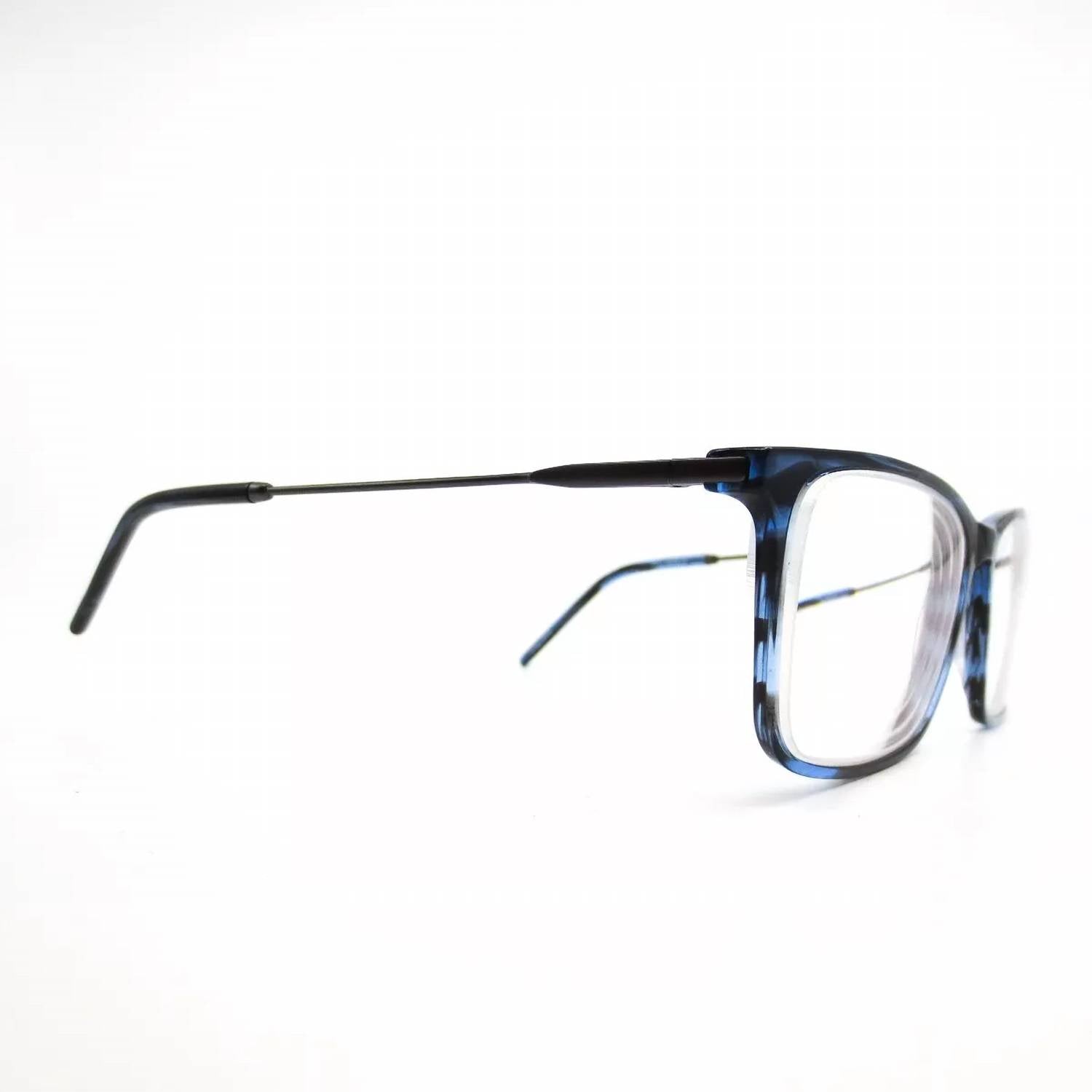 Robert Mitchel - Men's Eyeglasses Frames Rmxl 20203 Bl Blue Horn Gray Large
