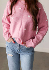 Wishlist - Heart Sweater With 3d Heart Detail