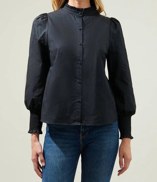 Sugarlips - Sophia Ruffle Button-down Top