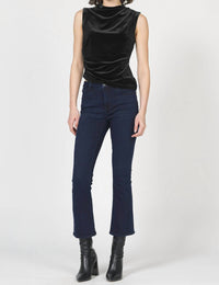 DEAR JOHN DENIM Shaunee Ruched Velvet Tank Top in black - women's tank top - view 4