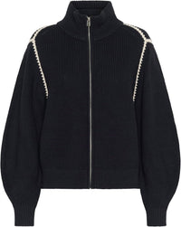 Part Two Semra Cardigan in dark navy white cap grey - women's cardigan - view 4