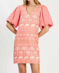 Tyler Boe - Short Sleeve V-neck Sheath Dress