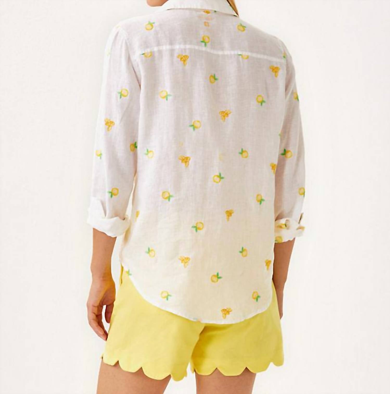 Lilly Pulitzer - Sea View Linen Button Down Top