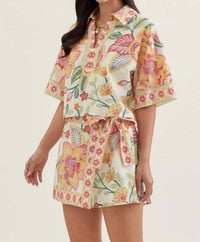 Entro - Botanical Print Top