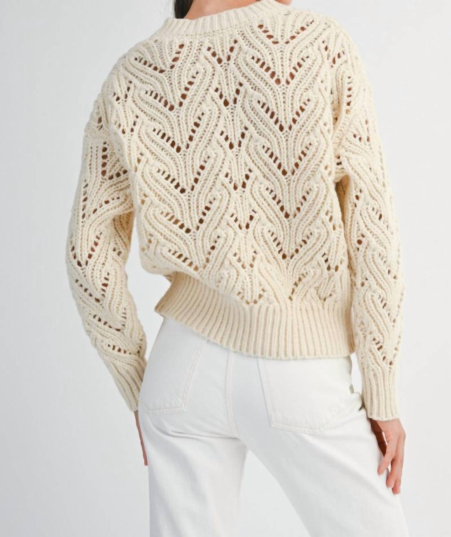 Mable - Front Big Bow Knit Sweater