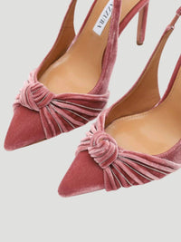 Aquazzura - Women's Atelier Embellished Velvet Slingback Pumps