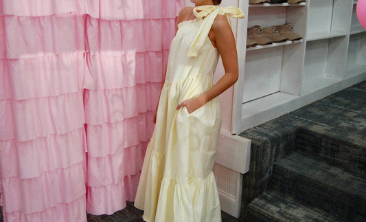 Before You - One Shoulder Tiered Maxi Honey Dress