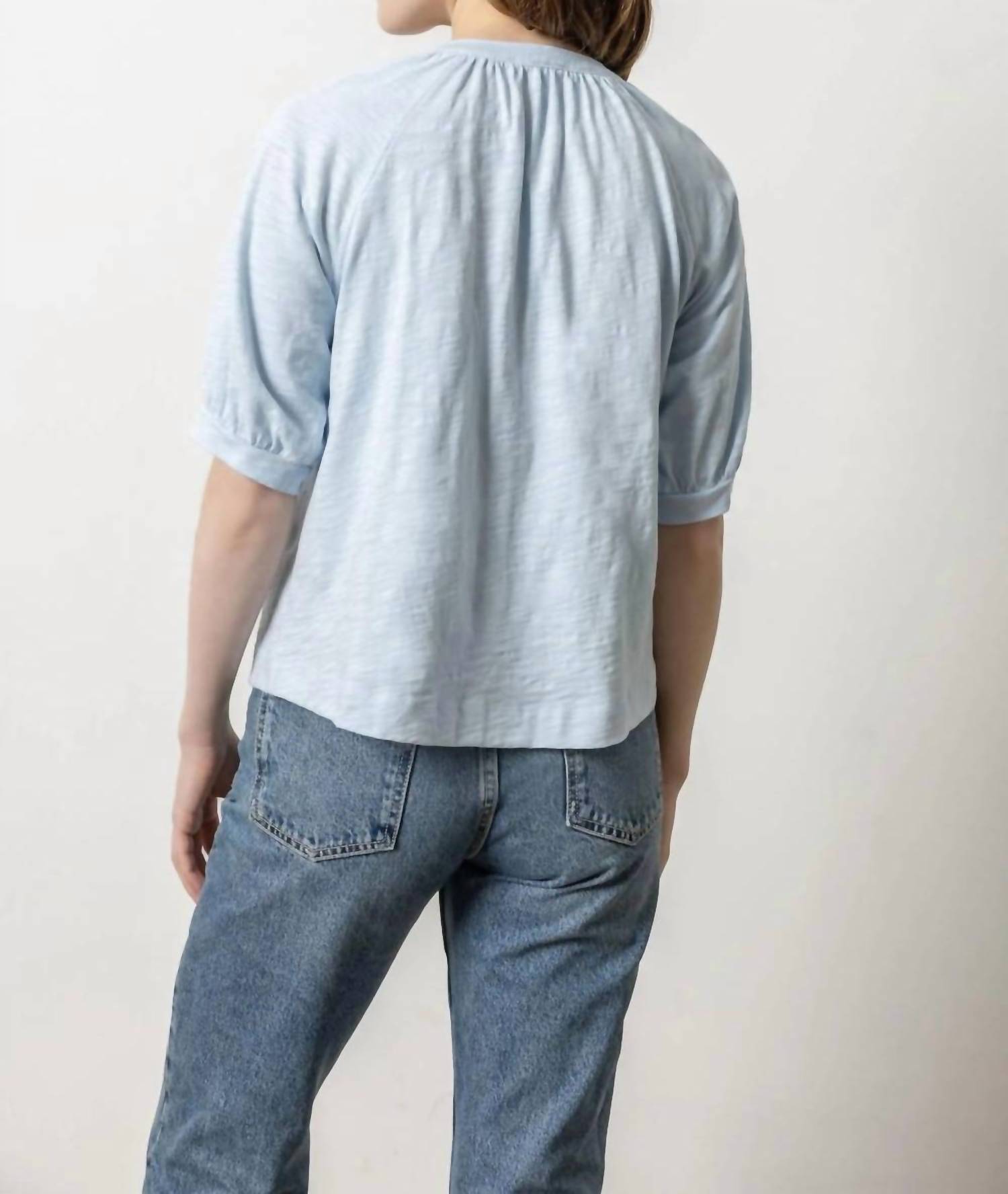 Lilla P - Shirred Split Neck Raglan