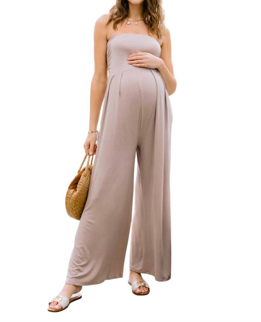 Hello Miz - Ruched Maternity Jupmsuit