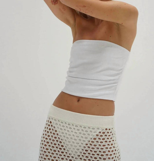 Lna - HOLLY RIBBED STRAPLESS TOP