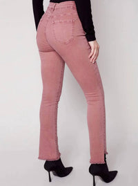 Charlie B - Asymmetrical Hem Bootcut Jean