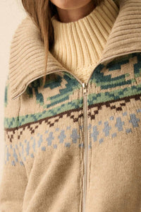 Promesa - Fair Isle Sweater Jacket