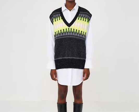 Brodie Cashmere - Electric Fairisle Cashmere Sweater Vest