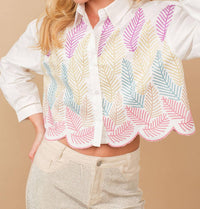 Blue B - Aurora Metallic Embroidery Shirt