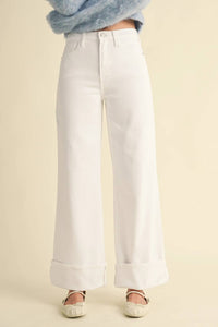 Just Black Denim - Cuffed Palazzo Jeans