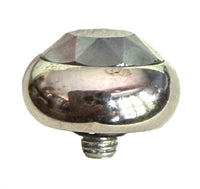 Qudo Women's Tondo 10mm Jewelry Topper in serene gray delight silver - women's jewelry