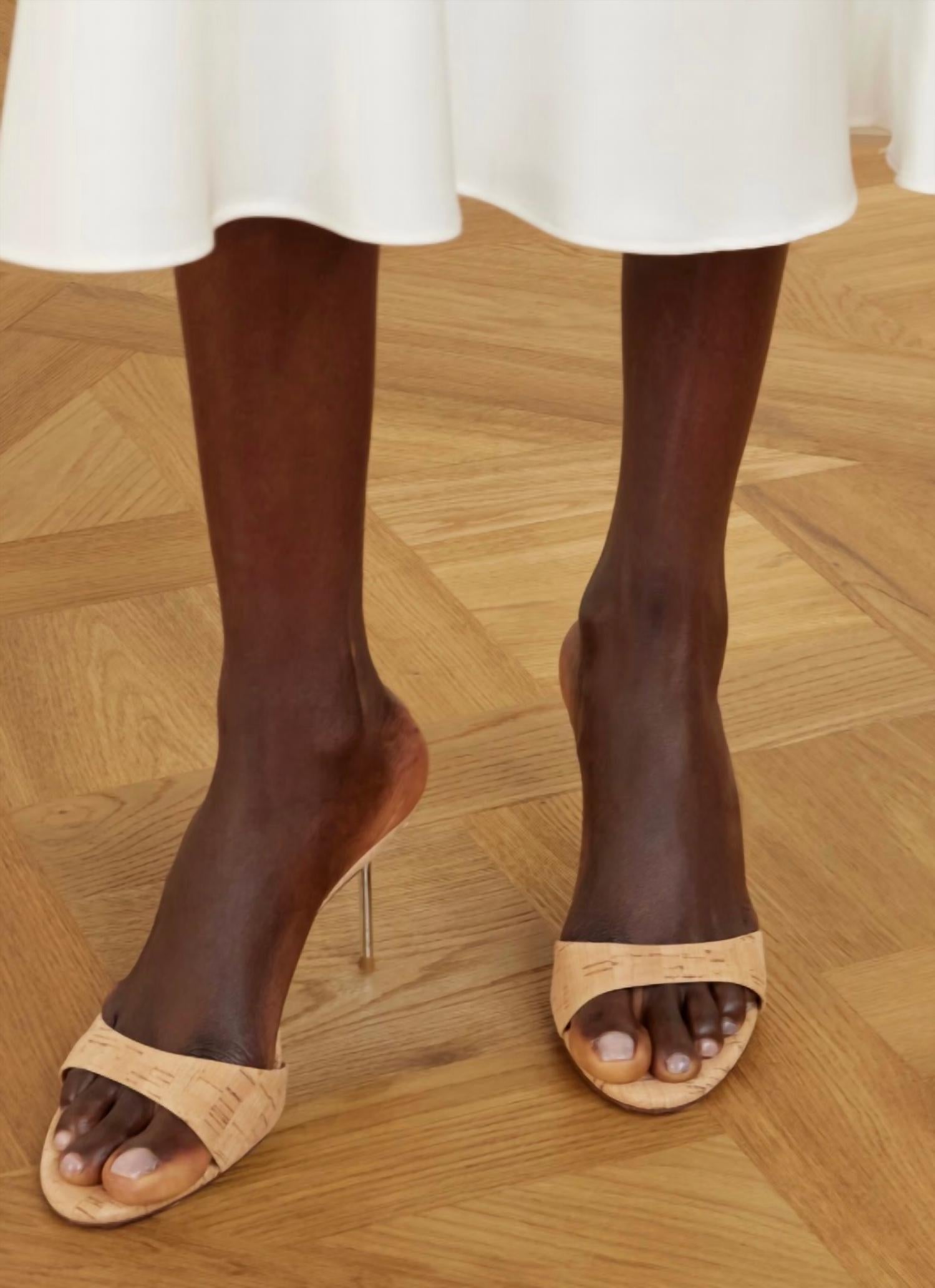 Paris Texas - Women's Lidia Cork 70MM Mule