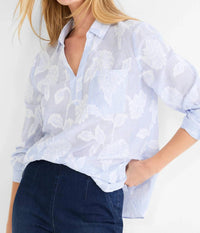 Nic + Zoe - Sky Striped Jacquard Top