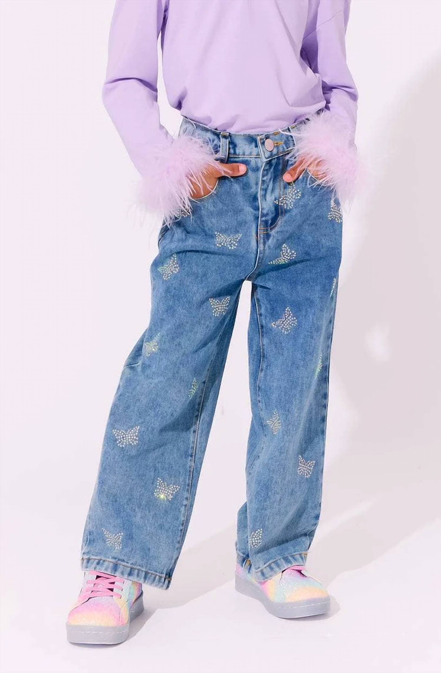 Lola + The Boys - Crystal Butterfly Jeans