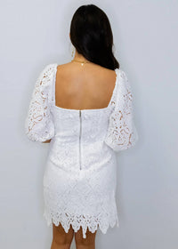 Tcec - Scalloped Lace Mini Dress