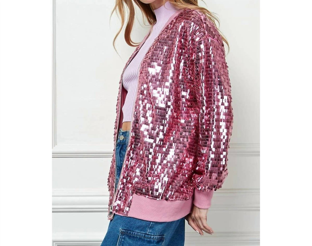 Veveret - Sequin Bomber Jacket
