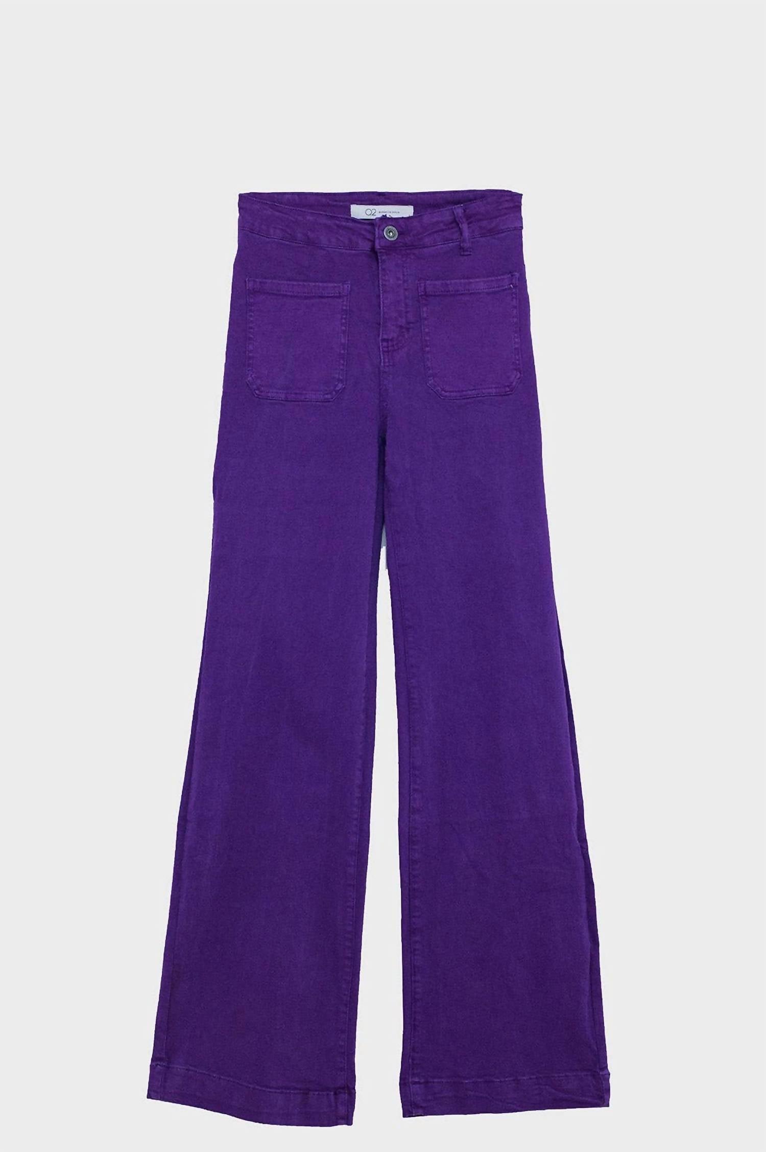 Q2 Women's Straight Leg Jeans in purple - women's jeans - view 4