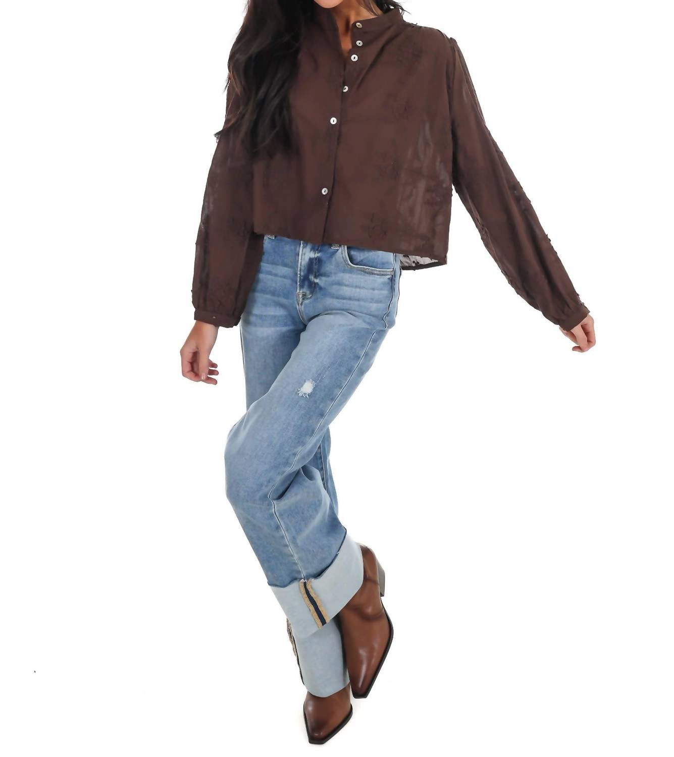 So Me - Meadow Bloom Floral Button Top