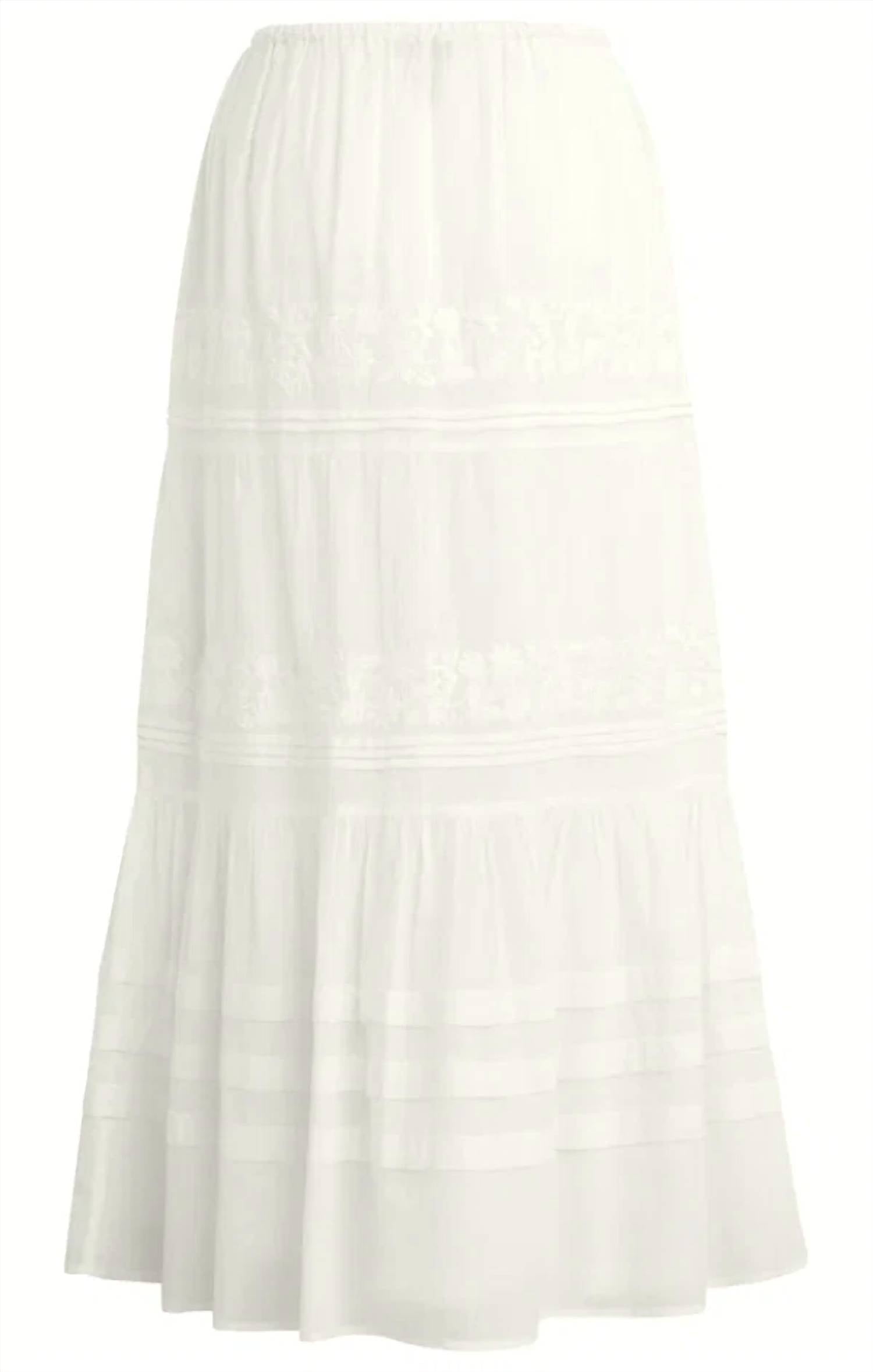 Mint Exclusives - Mila Embroidered Pintucked Skirt