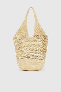 Anine Bing - Women's Leah Logo Hobo Raphia Bag