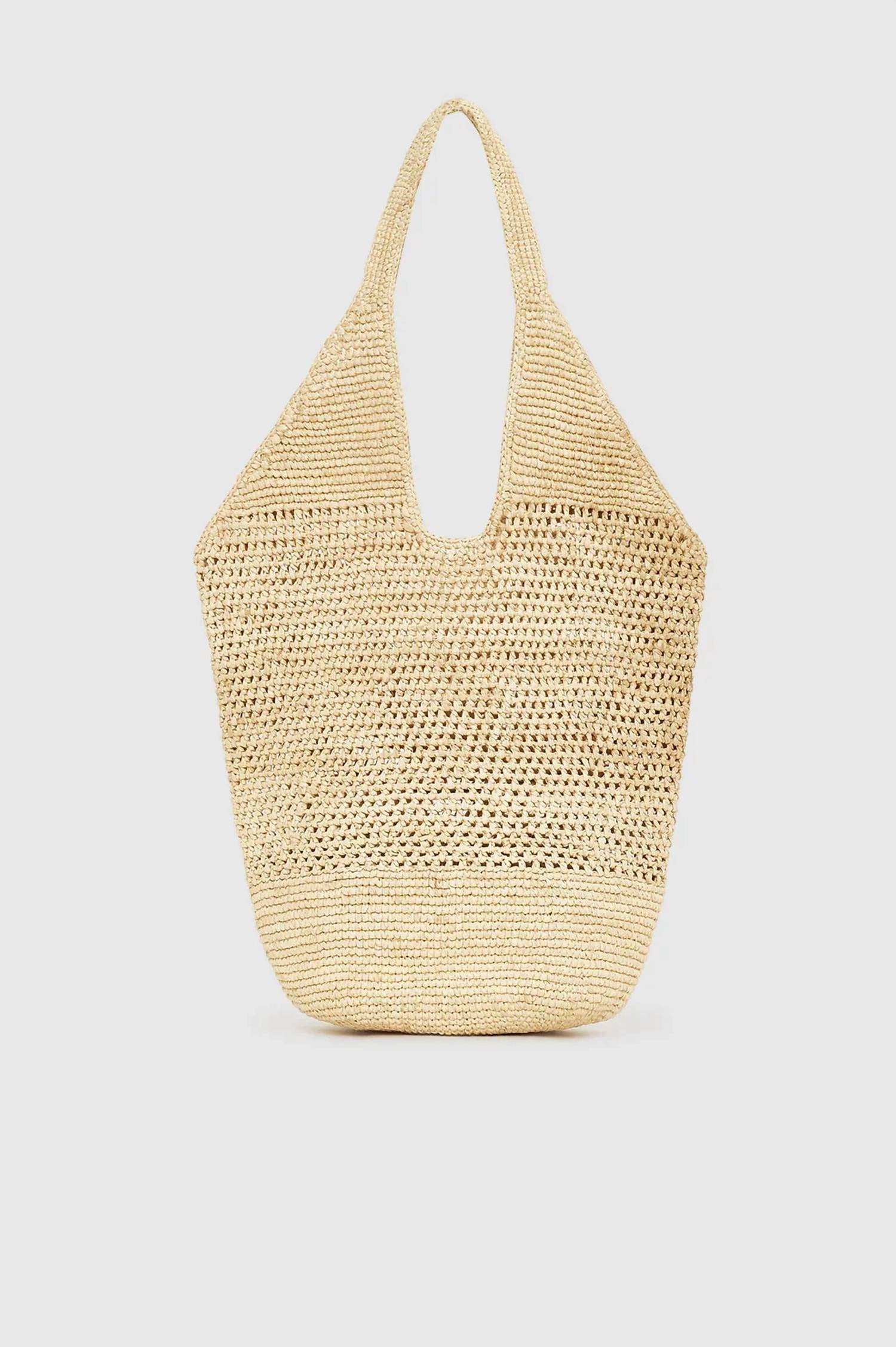 Anine Bing - Women's Leah Logo Hobo Raphia Bag