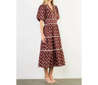 Thml - Puff Sleeve Tiered Print Dress