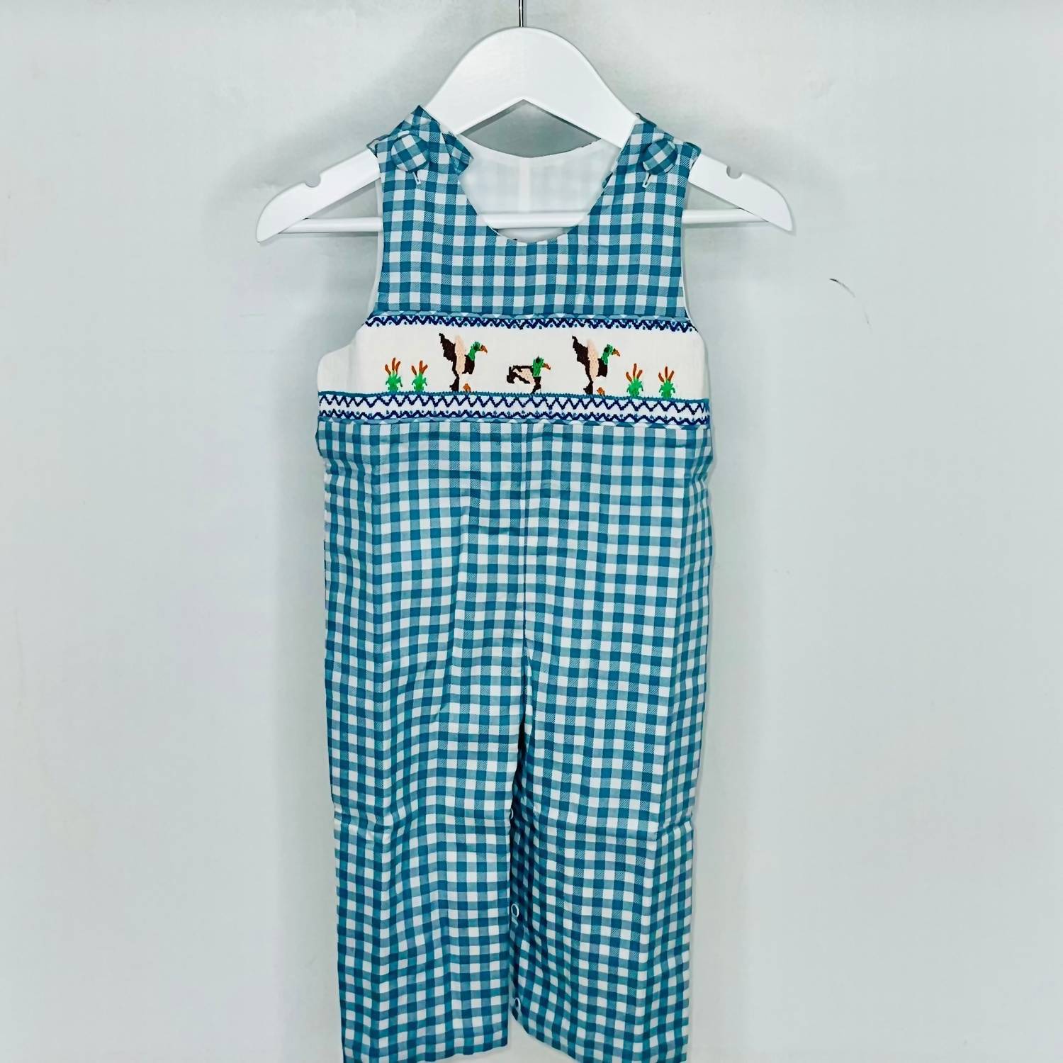 Delaney - Kid's Smocked Mallard Ducks Long Jon Jon